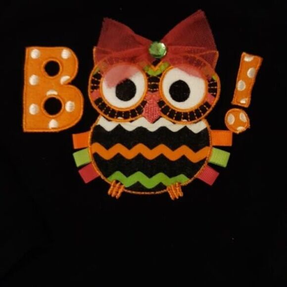 Bonnie Jean Girls Sz 4T Black Multicolor OWL Chevron - Picture 2 of 6